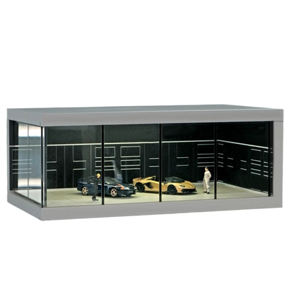 Luxury LED Collector Showroom Display – 1:64 Garage Diorama 🏎️✨