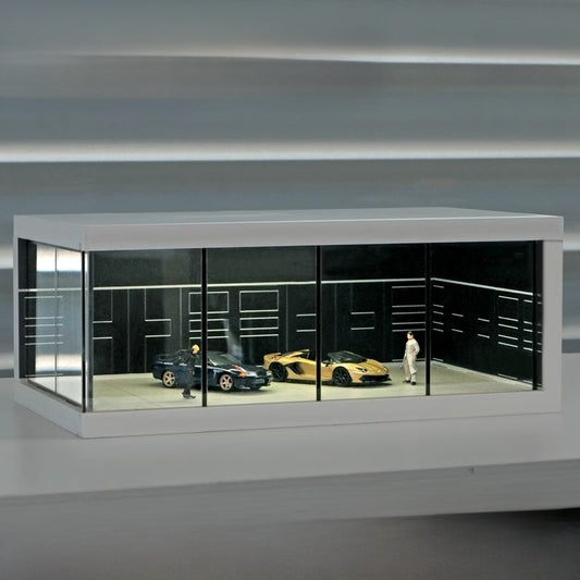 Luxury LED Collector Showroom Display – 1:64 Garage Diorama 🏎️✨