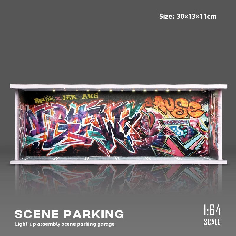Miniature Alloy Garage Display Model with Lights
