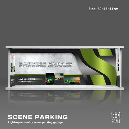 Miniature Alloy Garage Display Model with Lights