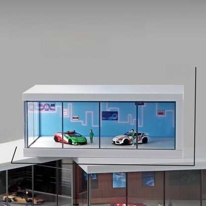 Luxury LED Collector Showroom Display – 1:64 Garage Diorama 🏎️✨