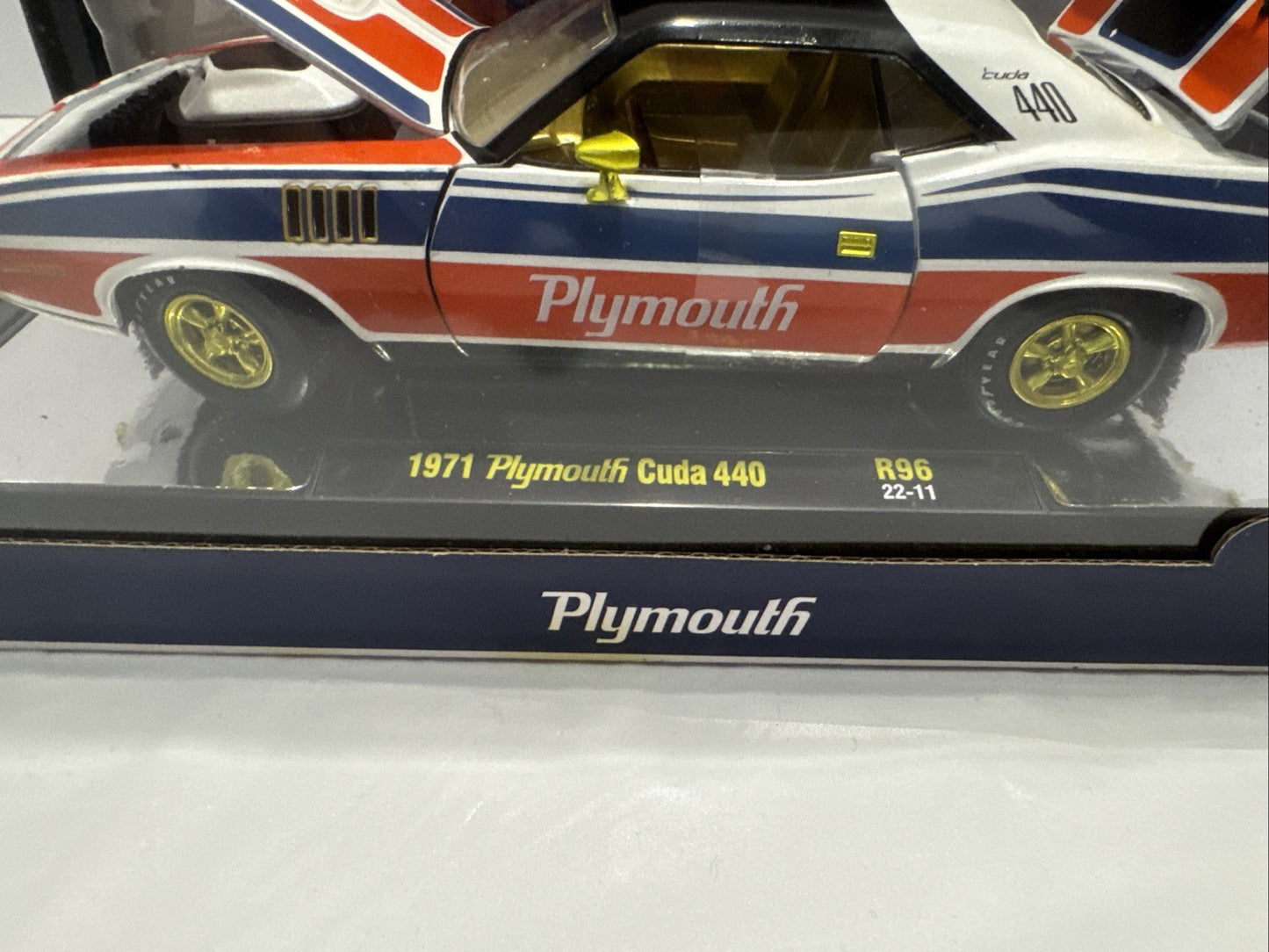 M2 Machines 1971 Plymouth Cuda 440 CHASE 1 of 750 pcs Rapid Transit System