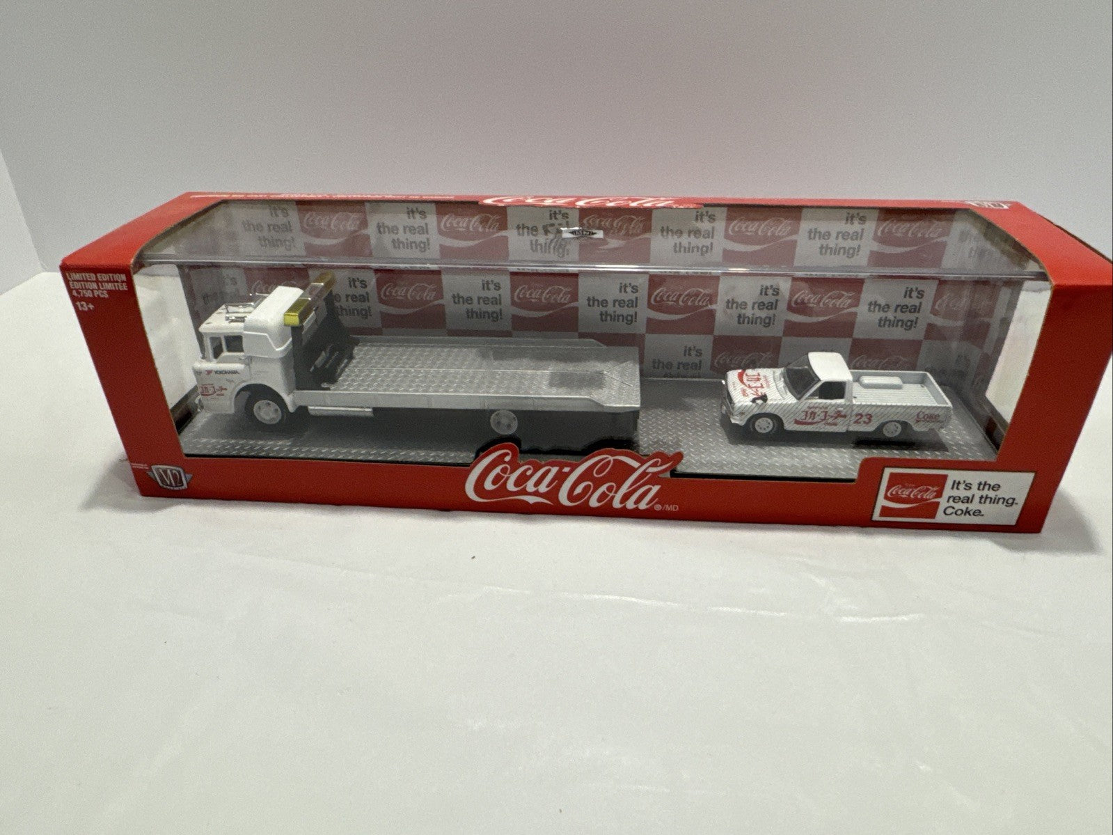 M2 MACHINES 1957 Mack Model N 1978 Datsun Truck Chase Auto-Haulers Coca-Cola