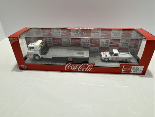 M2 MACHINES 1957 Mack Model N 1978 Datsun Truck Chase Auto-Haulers Coca-Cola
