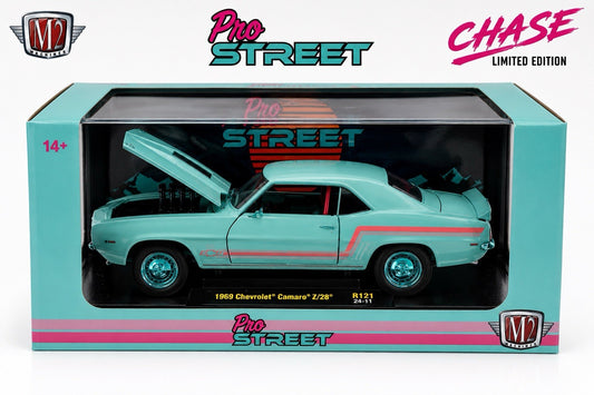 M2 Machines 2024 Pro Street 1969 Chevrolet Camaro Z28 1/24 Scale Model R121