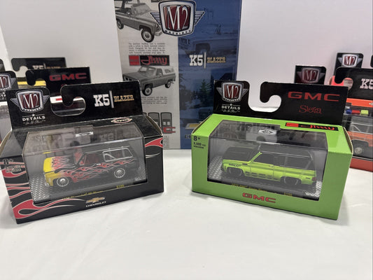M2 Machines K5 Blazer/GMC Jimmy Walmart Exclusive Set Of 6 With Sleeve