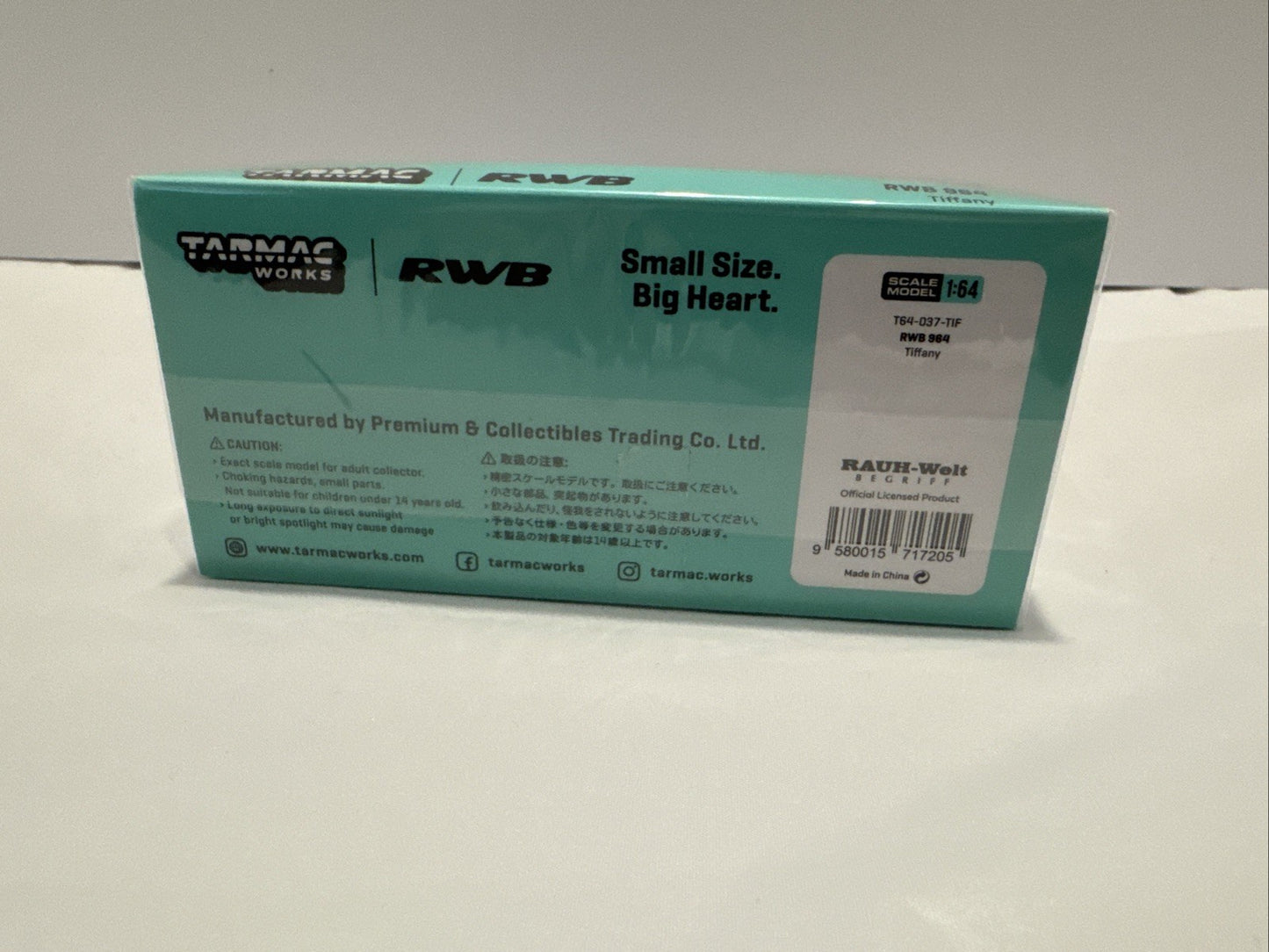 Tarmac Works T64-037-TIF 1/64 Scale RWB Porsche 964 Tiffany Teal Blue