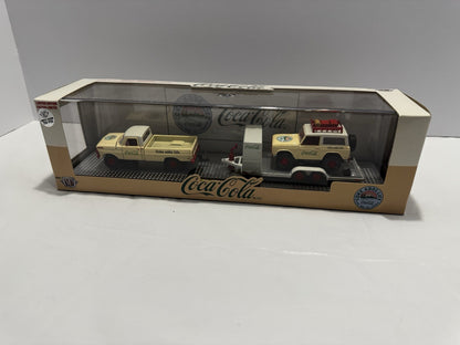 M2 Machines Auto-Hauler Coca Cola 1969 Ford F100 4x4 & 1966 Ford Bronco CHASE