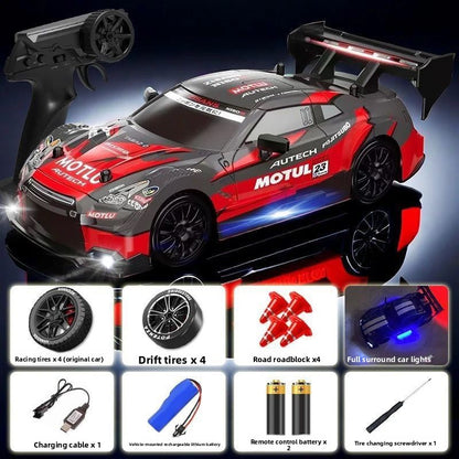 1:16 4WD LED Drift RC Car – High-Speed Rechargeable Racing Machine 🏁