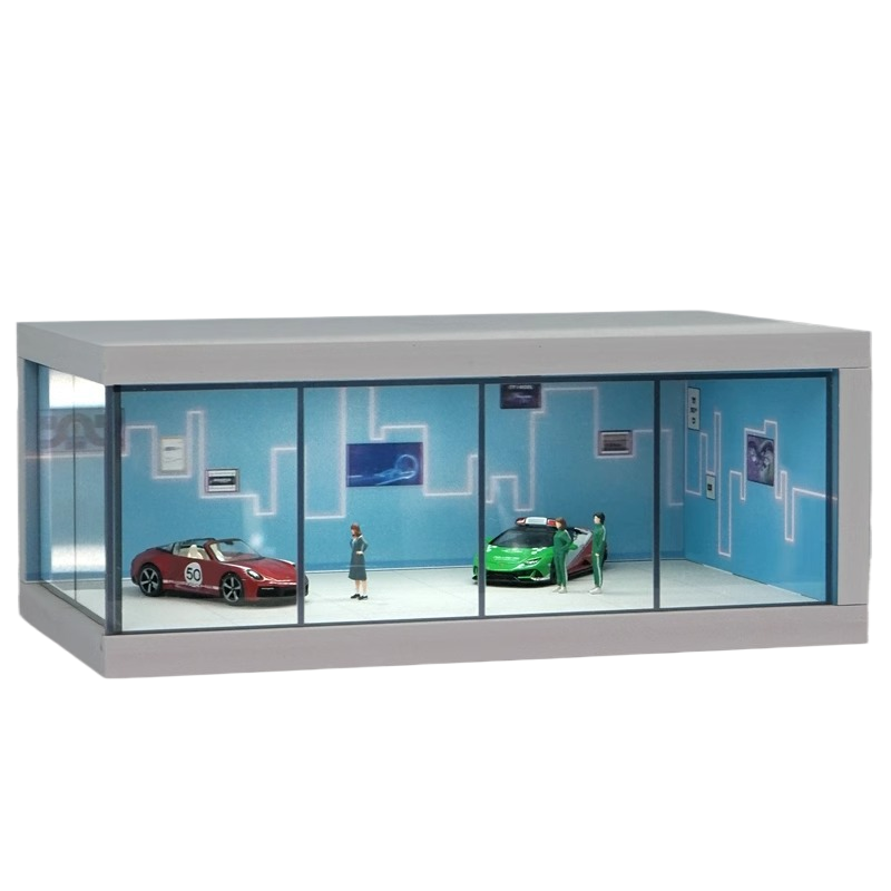 Luxury LED Collector Showroom Display – 1:64 Garage Diorama 🏎️✨