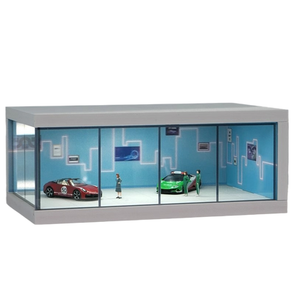 Luxury LED Collector Showroom Display – 1:64 Garage Diorama 🏎️✨