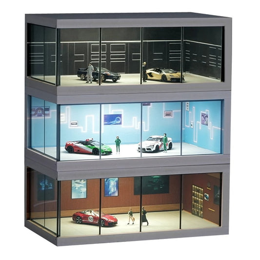 Luxury LED Collector Showroom Display – 1:64 Garage Diorama 🏎️✨