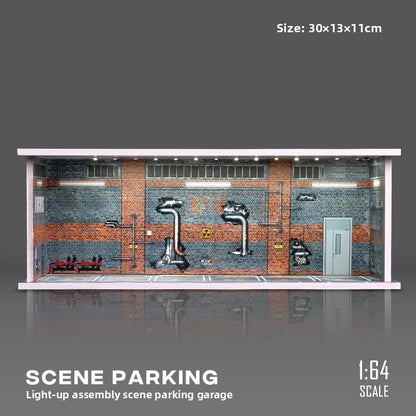 Miniature Alloy Garage Display Model with Lights