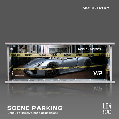 Miniature Alloy Garage Display Model with Lights