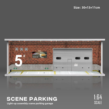 Miniature Alloy Garage Display Model with Lights