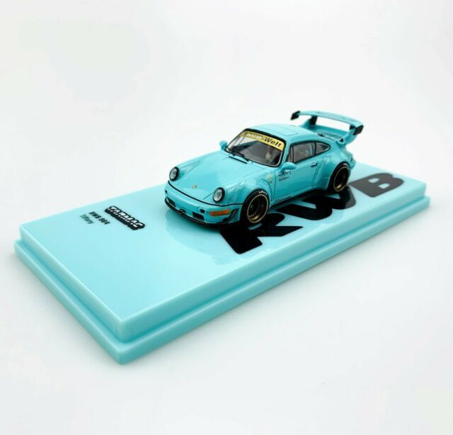 Tarmac Works T64-037-TIF 1/64 Scale RWB Porsche 964 Tiffany Teal Blue